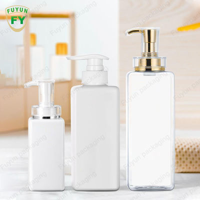 Losyonlar Şampuanlar için 16oz Doldurulabilir Kare Plastik Pompa Şişeleri