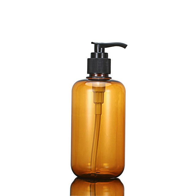 Pet Şampuan Pompası Dispenseri Şişesi, 300ml Amber Plastik Pompa Şişeleri