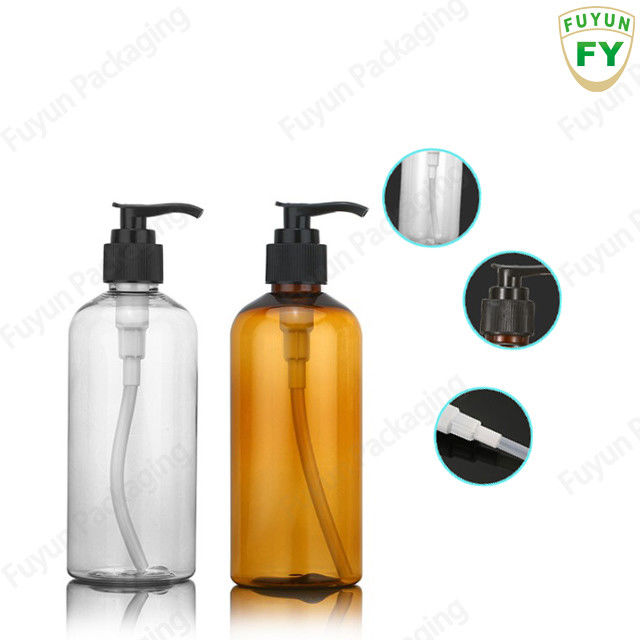 Vücut Losyonu için 300ML Şampuan Pompası Dispenseri Şişesi Amber Rengi