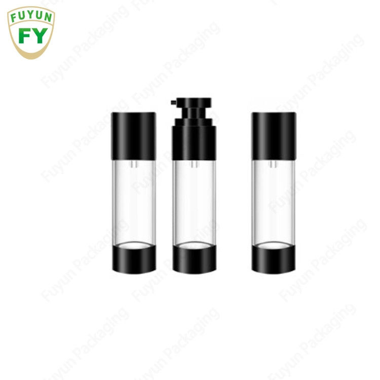 15ml 30ml 50ml özel lüks boş krem ​​berrak beyaz siyah buzlu kozmetik plastik sprey losyon havasız pompa