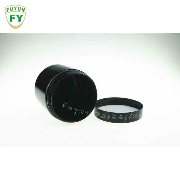 Ücretsiz örnek siyah kozmetik vücut losyonu kabı 200g beyaz plastik yüz kremi kavanozu