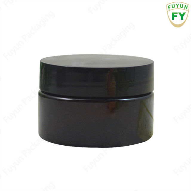 kozmetik krem ​​kavanozu konteyner siyah plastik kaplar pet kavanoz plastik pet siyah kavanoz konteyner