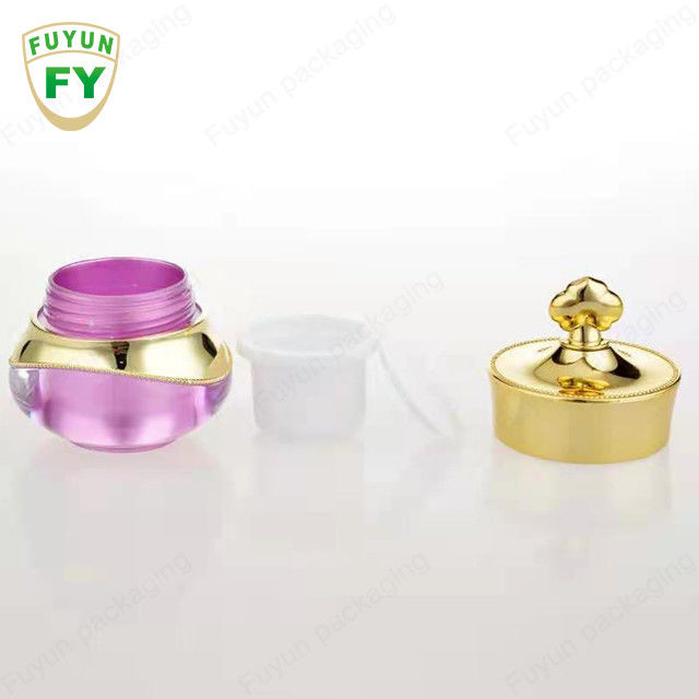 Crown Crystal Akrilik Doldurulabilir Kozmetik Krem Kavanoz 3'lü Paket 5ml 5g