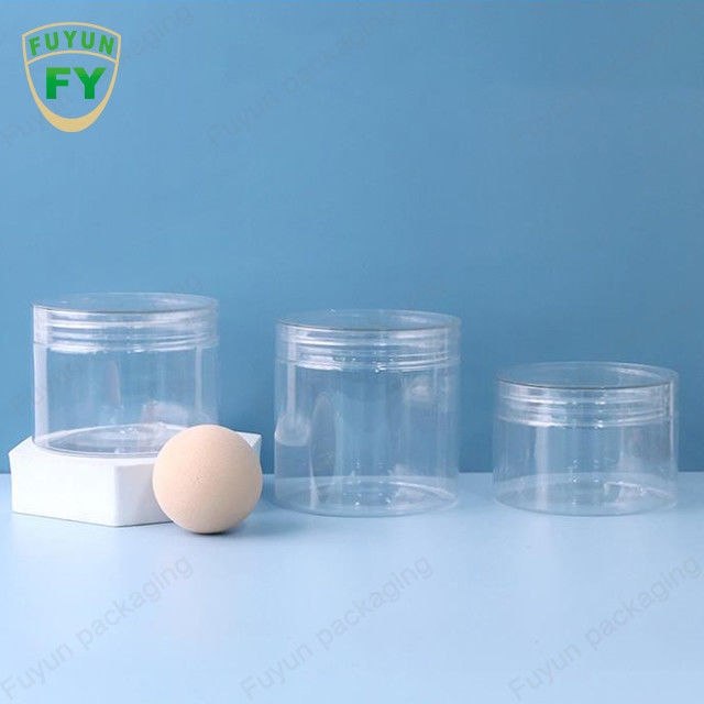 Gıda Sınıfı Fıstık Ezmesi BPA İçermeyen PET Plastik Vidalı Kapaklı Kavanozlar 100ml 500ml