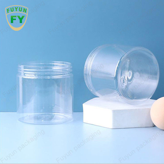 Gıda Sınıfı Fıstık Ezmesi BPA İçermeyen PET Plastik Vidalı Kapaklı Kavanozlar 100ml 500ml