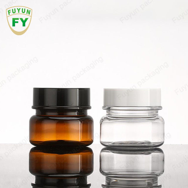 Sıcak Damgalama Beyaz Amber Plastik Akrilik Kozmetik Kavanoz 50g