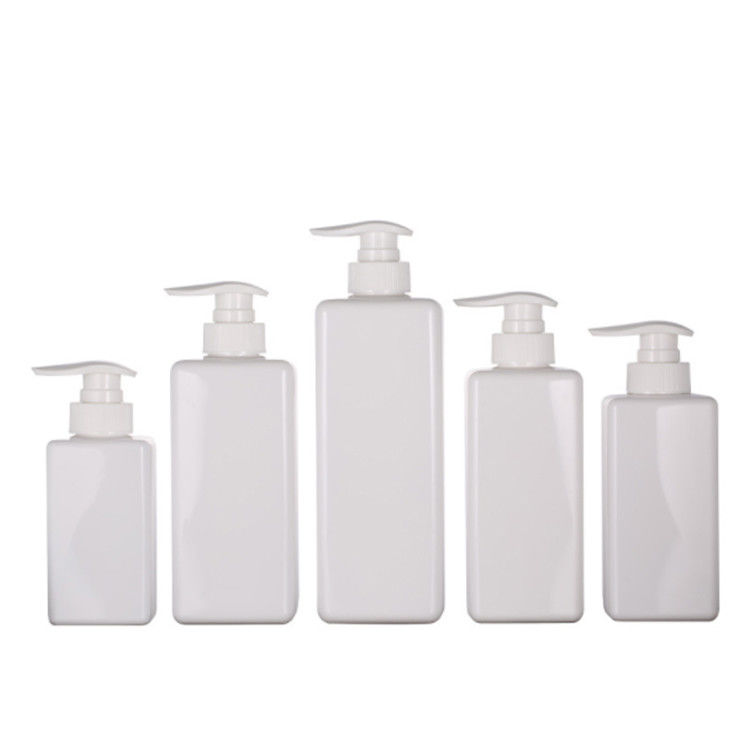 12.5oz 500ml Beyaz Şeffaf Plastik Şampuan Şişesi Logo Baskısı