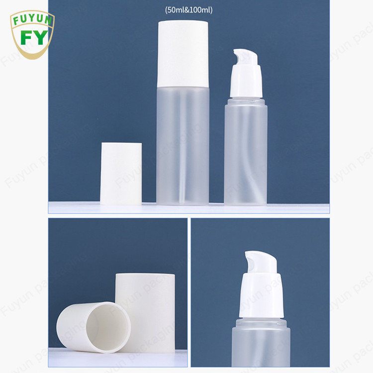150ml Yuvarlak Tüp Pet Plastik Pompa Şişeleri Buzlu Vücut Losyonu Kavanozu