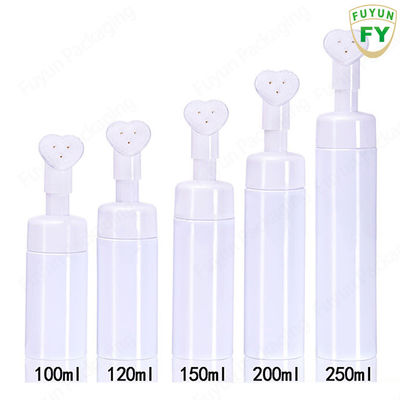 120ml Silikon Fırça Fuyun Boş Beyaz Pompa Şişeleri Yüz Yıkama İçin Kolay Açık Uç