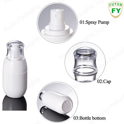 Beyaz Oval 1 Oz İnce Mist Sprey Şişesi PETG Şişe malzemesi
