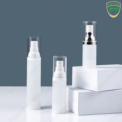 Toptan 50ml boş seyahat mini vakum temizle yuvarlak havasız losyon krem ​​plastik şişe cilt bakımı için