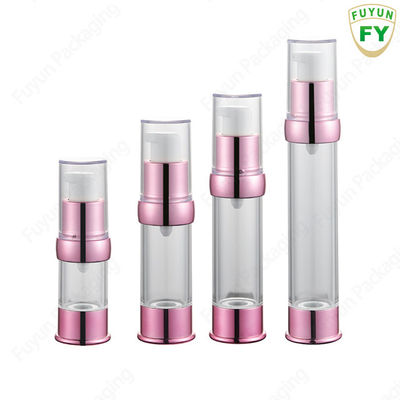Toptan 15ml 30ml 40g 50ml boş seyahat mini vakum temizle yuvarlak havasız losyon krem ​​plastik şişe cilt bakımı için