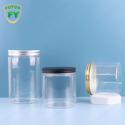 Şeffaf Gıda Saklama Şekeri Geniş Ağızlı Kavanoz Beyaz PET Plastik 100ml 300ml