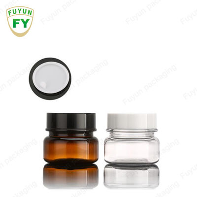 Yüz Kremi için Lüks Amber 30g 50g Plastik PET Kozmetik Kavanoz