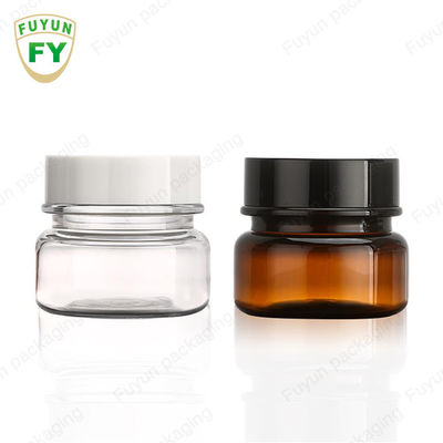 Yüz Kremi için Lüks Amber 30g 50g Plastik PET Kozmetik Kavanoz