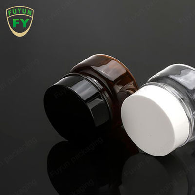 Yüz Kremi için Lüks Amber 30g 50g Plastik PET Kozmetik Kavanoz