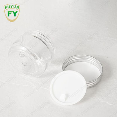 BPA İçermeyen Konteynerler PET Plastik Gıda Depolama Şeker Paketleme için Kapaklı Şeffaf Çerez Yuvarlak Kavanoz