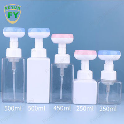 500ml Sabun Köpüğü Pompa Şişesi Kare Boş Pençe Çiçek Başlı şişe