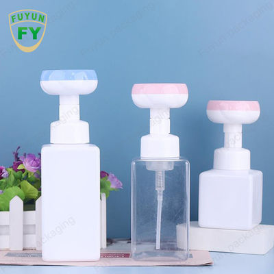 500ml Sabun Köpüğü Pompa Şişesi Kare Boş Pençe Çiçek Başlı şişe
