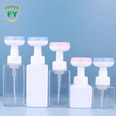 500ml Sabun Köpüğü Pompa Şişesi Kare Boş Pençe Çiçek Başlı şişe