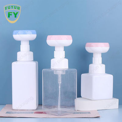 500ml Sabun Köpüğü Pompa Şişesi Kare Boş Pençe Çiçek Başlı şişe