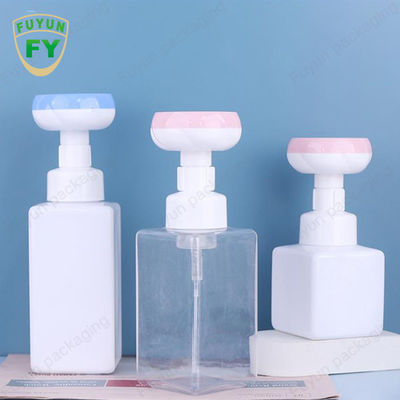 500ml Sabun Köpüğü Pompa Şişesi Kare Boş Pençe Çiçek Başlı şişe