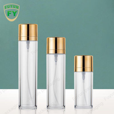 Altın Kapaklı Boş PET Sprey Şişesi 50ml Silindirik Kozmetik Ambalaj