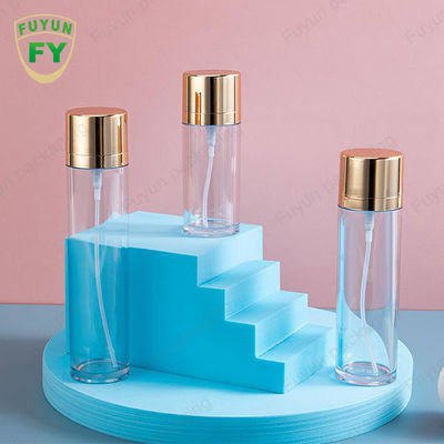 Altın Kapaklı Boş PET Sprey Şişesi 50ml Silindirik Kozmetik Ambalaj