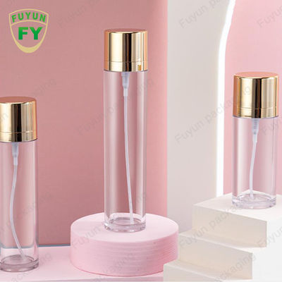 Altın Kapaklı Boş PET Sprey Şişesi 50ml Silindirik Kozmetik Ambalaj