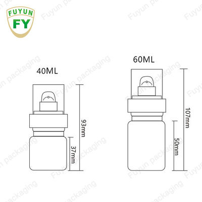 Fuyun 40ml 60ml Amber Cilt Bakımı Plastik Pompa Şişeleri Sürekli Sprey