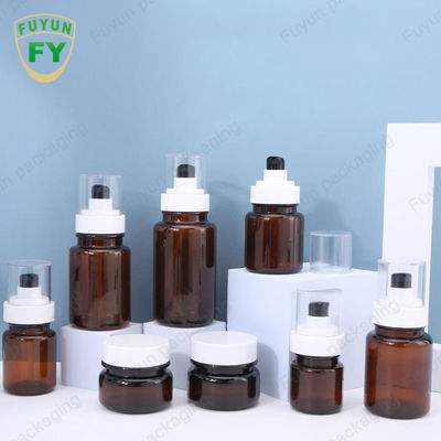 Fuyun 40ml 60ml Amber Cilt Bakımı Plastik Pompa Şişeleri Sürekli Sprey