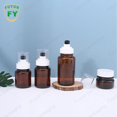 Fuyun 40ml 60ml Amber Cilt Bakımı Plastik Pompa Şişeleri Sürekli Sprey