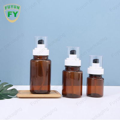 Fuyun 40ml 60ml Amber Cilt Bakımı Plastik Pompa Şişeleri Sürekli Sprey