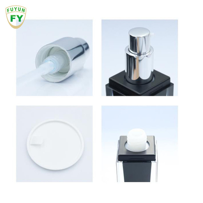 Fuyun 15ml/30ml/60ml/100ml/120ml/15g/30g/50g/100g Şeffaf siyah renk dikdörtgen şekilli akrilik plastik çift cidarlı şişe