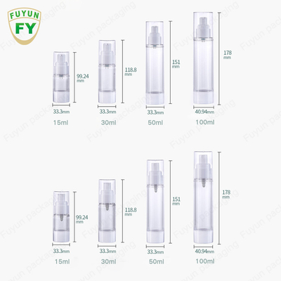 1oz 60ml 80ml 100ml PP Mini Havasız Kozmetik Şişe Plastik Losyon Kabı