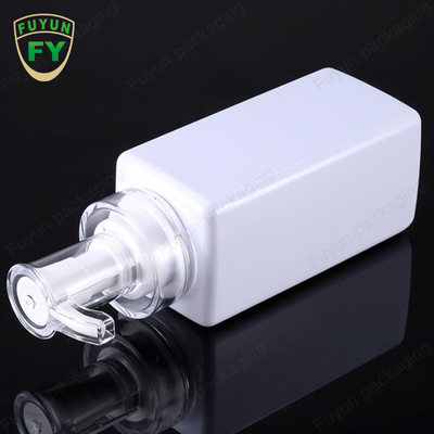 Şeffaf Beyaz Kare Şampuan Pompalı Dispenser Şişe 300ml 400ml 600ml 800ml