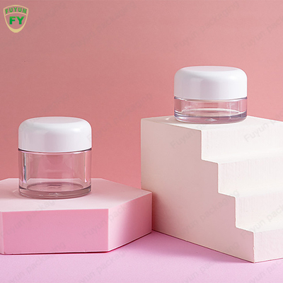 Plastik Parlak El Göz Yüz Cilt Bakım Kremi Kavanoz Beyaz Kapaklı 30ml 50ml