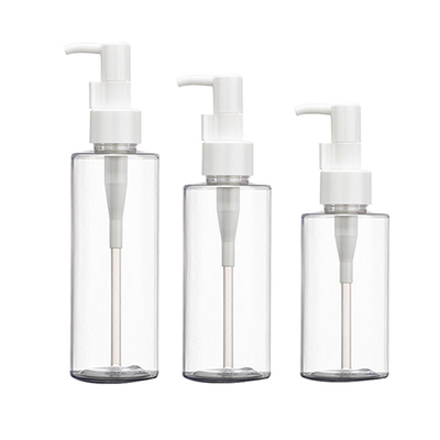 Vücut Yağı için 160ml 200ml Şeffaf PET Plastik Pompa Şişeleri