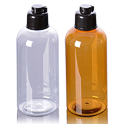 156mm Yükseklik Parlak Squeeze Toner Siyah Kapaklı Plastik Şişe