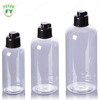 156mm Yükseklik Parlak Squeeze Toner Siyah Kapaklı Plastik Şişe