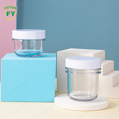 1.69oz 3.38oz Kalınlaştırıcı Şeffaf Plastik Ambalaj Kavanozları Düz ​​Taraflı