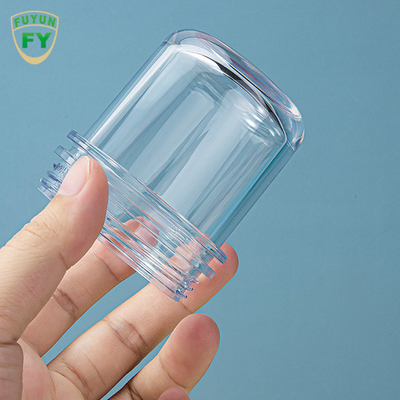 1.69oz 3.38oz Kalınlaştırıcı Şeffaf Plastik Ambalaj Kavanozları Düz ​​Taraflı
