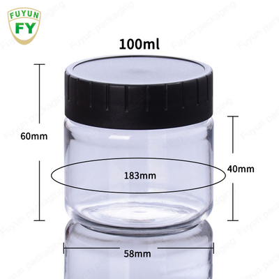 60ml 100ml Cilt Bakımı Beyaz Kapaklı Plastik Ambalaj Kavanozları