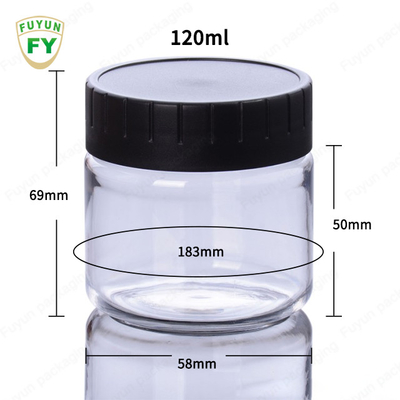 60ml 100ml Cilt Bakımı Beyaz Kapaklı Plastik Ambalaj Kavanozları